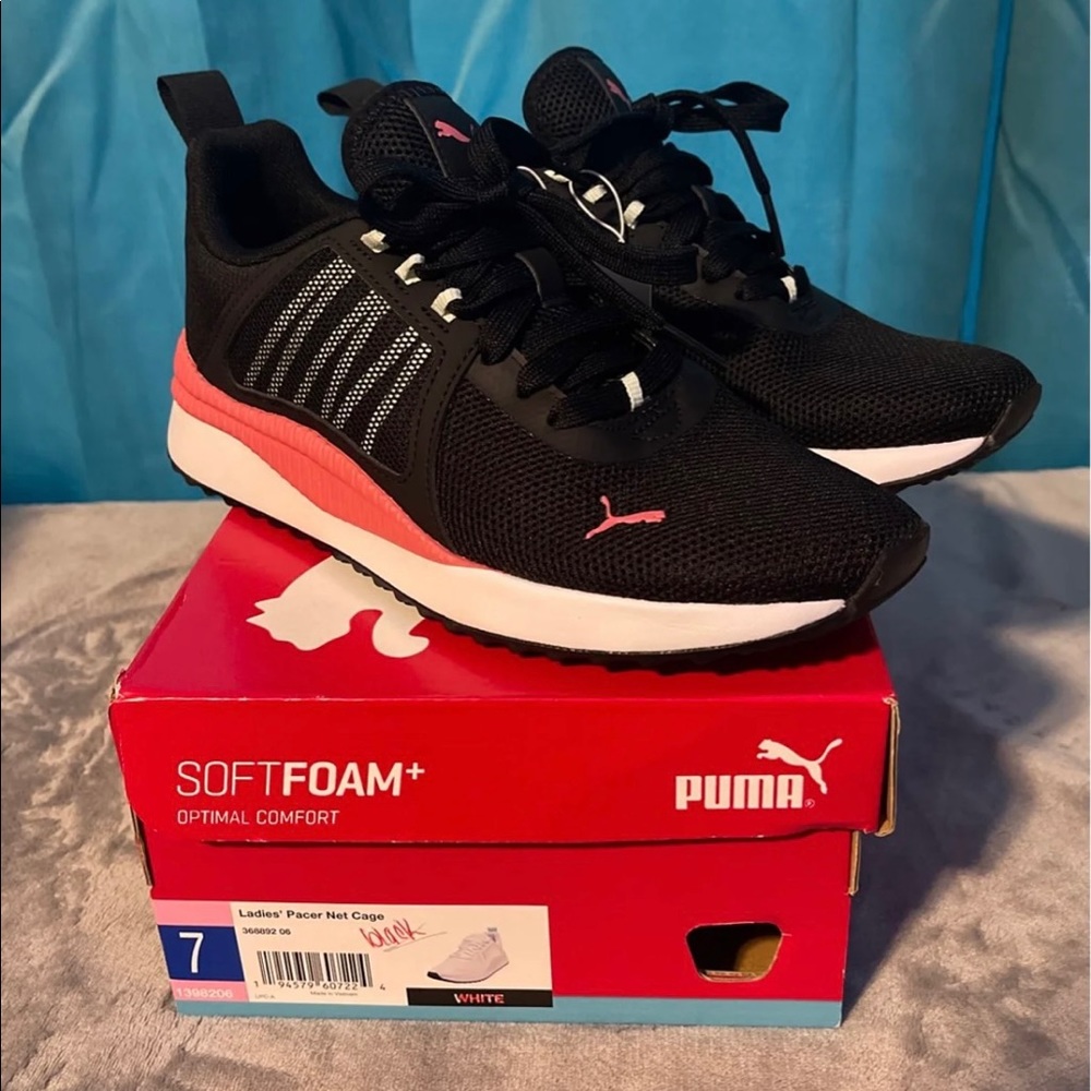 puma pacer net cage shoes!
